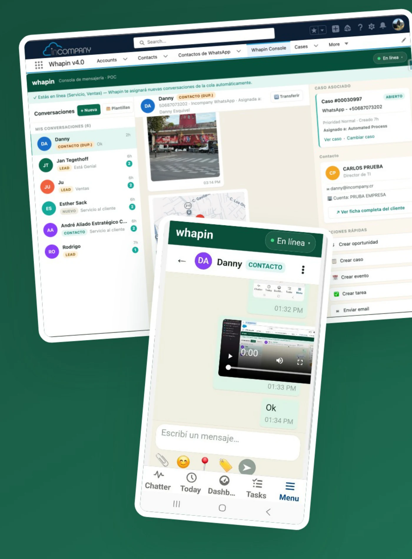 Whapin – Consola de WhatsApp Business nativa en Salesforce